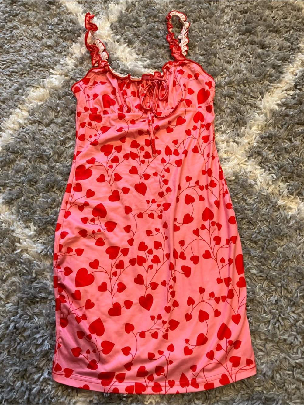 Heart Print mini dress